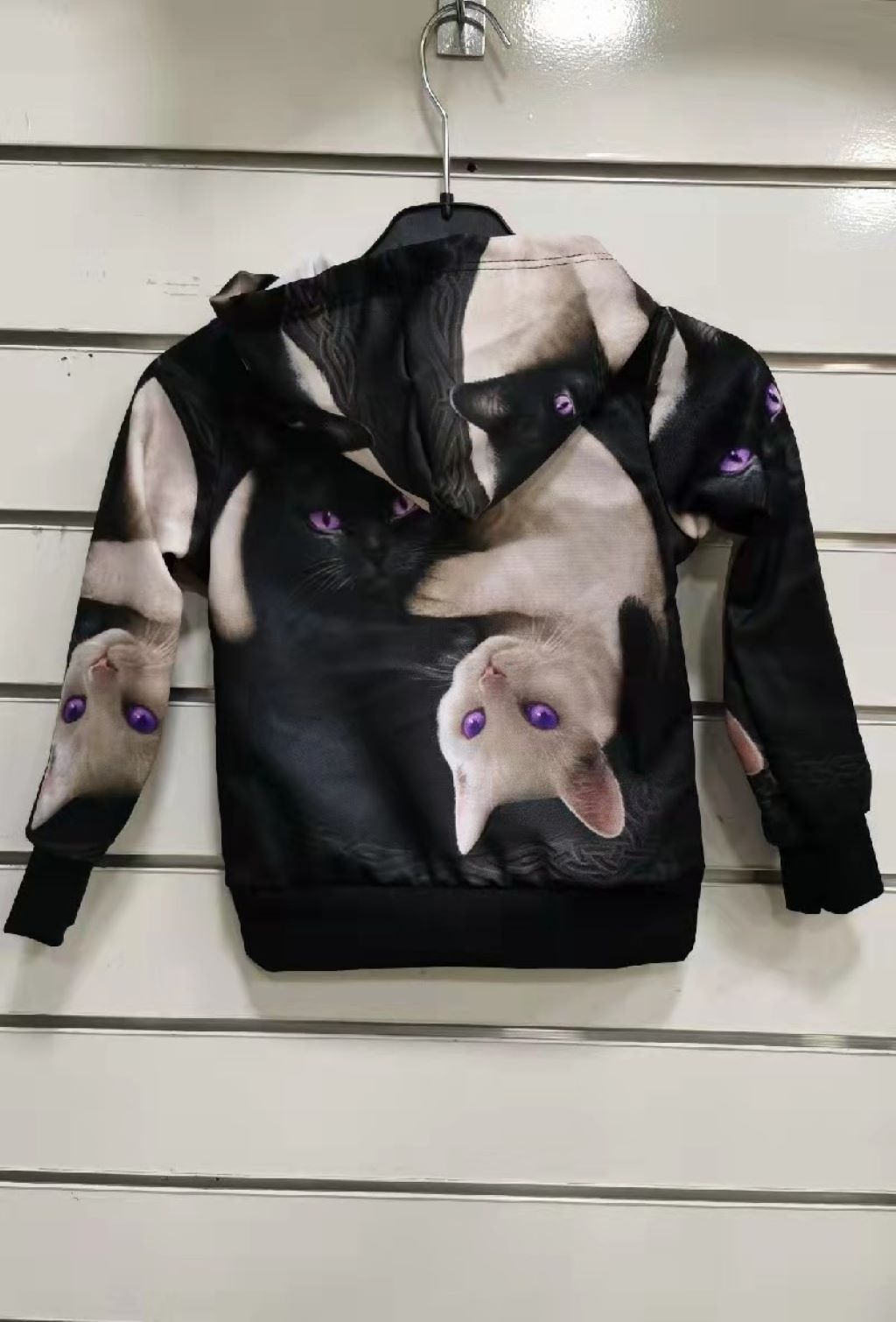bluza dla chłopca z kapturem z nadrukiem 3D kotki - LIKE FASHION zdjęcie 2