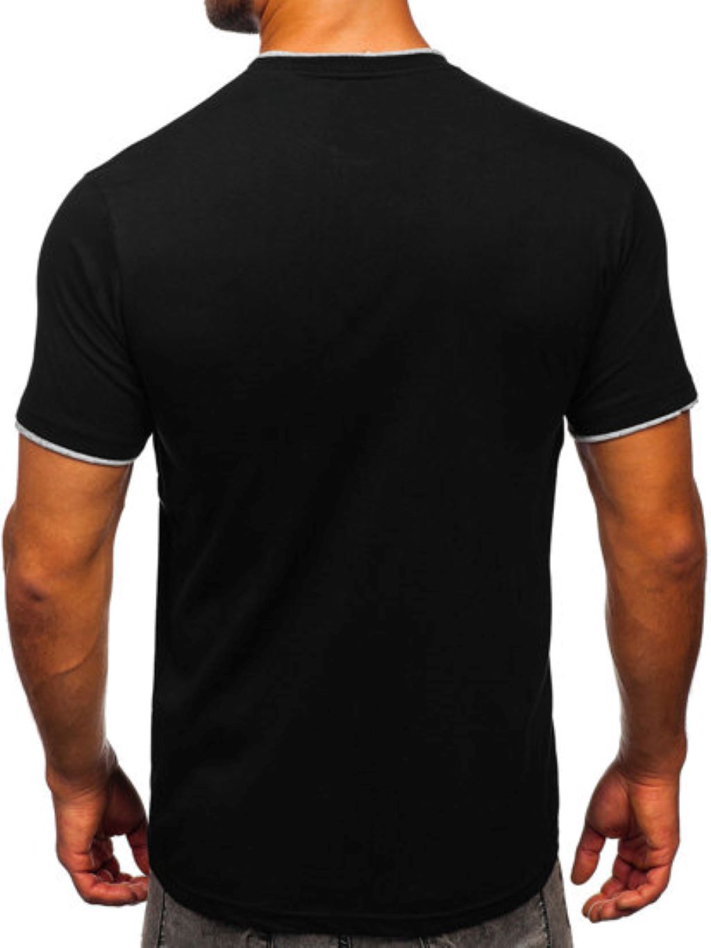 czarnyT-shirt męski zdjęcie 2