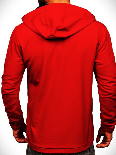 czerwona męska kurtka sportowa softshell zdjęcie 3