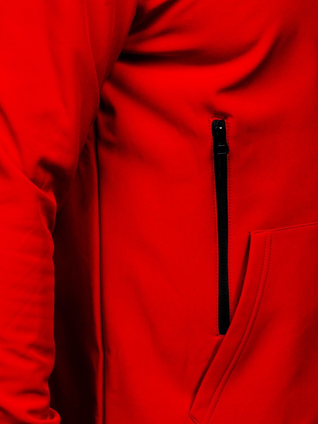 czerwona męska kurtka sportowa softshell zdjęcie 4